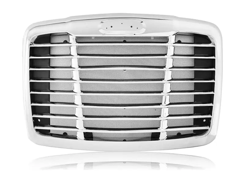 2008-2017 Freightliner Cascadia Center Mesh with Insect Screen, Chrome Plated
